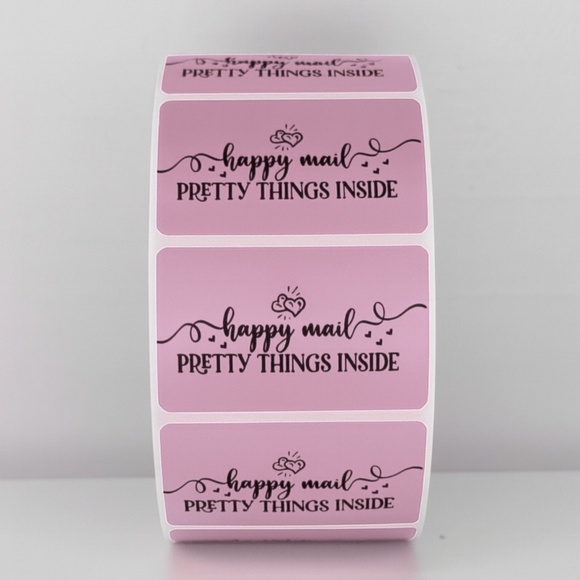 Happy Mail Stickers | Pretty Things Inside Labels | Cute Packaging stickers - Picture 1 of 11